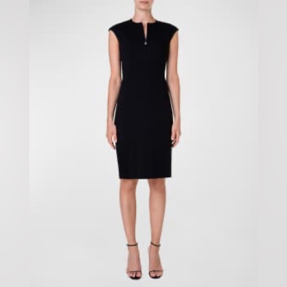 Akris Punto Dresses & Skirts - Akris Punto Cap-Sleeve Zip-Front Seamed Dress Black Women’s US Size 16